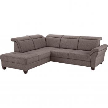 Ecksofa Solvei mit Kopfteilverstellung und Ottomane