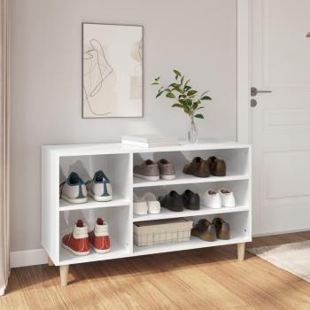 Mueble compacto de 5 cajones para calzado, diseño en blanco lustroso