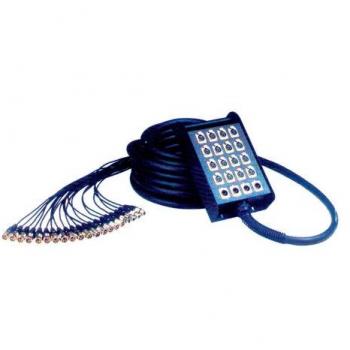 YELLOWCABLE H104/10 : Boîtier Scène 16XLR Mâle / 4XLR Femelle – 10 m