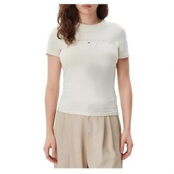 Tommy Jeans T-Shirt Tonale Linear Beige Slim Fit XL