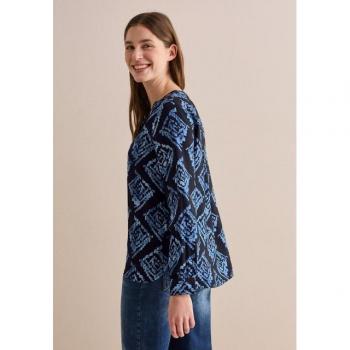 Cecil Printé Bleu – Blouse Femmes M
