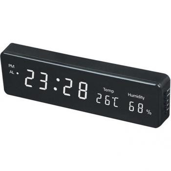 Big Electronic Wall Clock with Date and Temperature