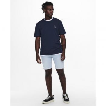 Only & Sons Herren Jeansshorts Ply Blue Denim