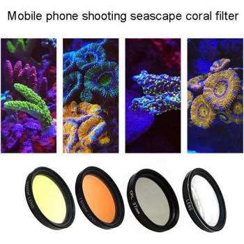 Set de filtres 4‑en‑1 – Caméra aquarium, couleur récif corail