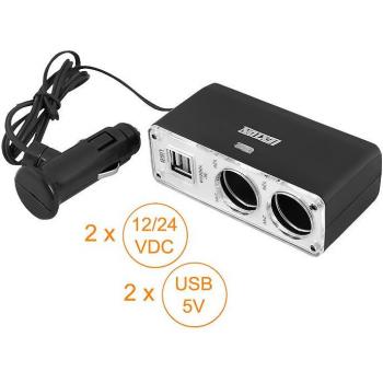 Acendedor e Carregador USB 12/24V