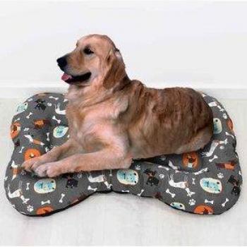 Cama acolchada para mascotas Camacan forma hueso 100x70 cm
