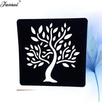 Hollow Tree Leaf Pattern Body Art Airbrush Stencil AG72