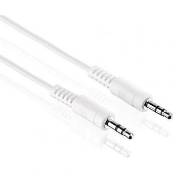 Cable de audio estéreo 3.5 mm, 2 m, blanco