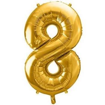 Ballon Chiffre 8 Doré 86 cm