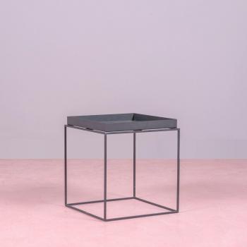Mesa Auxiliar Nest Dream 41x41, Acero Inoxidable, Negro, Apto para Exterior