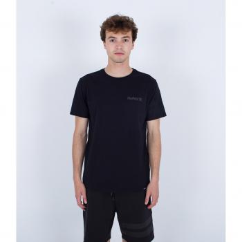 Camiseta de manga corta Hurley negra Oceancare Block Party