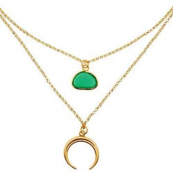 MY SILVER | Collar Horn Kiut Esmeralda Gold en Plata de Ley 925 bañada en Oro