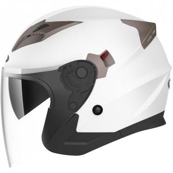 Casco Motocicletta Stile Classico YEMA YM-627 Bianco