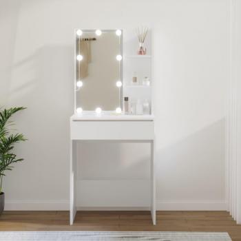 Toeletta con led Bianca 60x40x140 cm