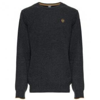 Tacchini Men's Gray Cashmere S Round‑Neck Knitted Pullover