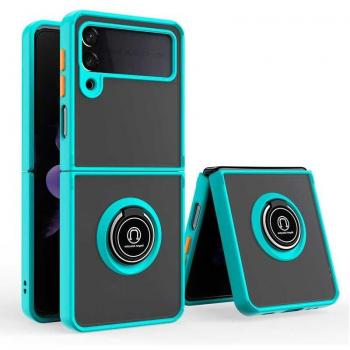 Funda Celeste con Anilla para Samsung F711 Galaxy Z Flip 3