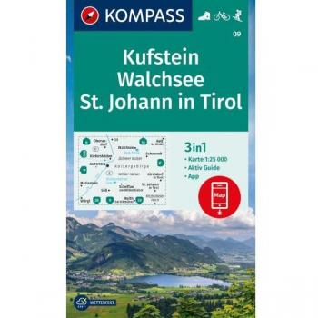 KOMPASS Wanderkarte 09 Kufstein Walchsee St. Johann in Tirol 1:25.000