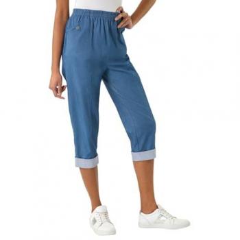Pantalon de Ville Roman Bleu Sombre – Contraction Contraste