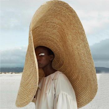 Wide Brim Straw Beach Hat