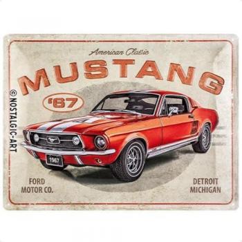 Trophée décoratif en métal Mustang GT 1967
