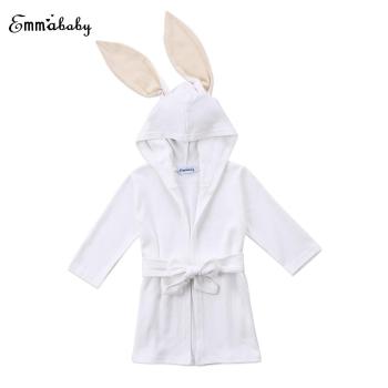 Kids Bunny Hooded Bathrobe for Ages 1-5