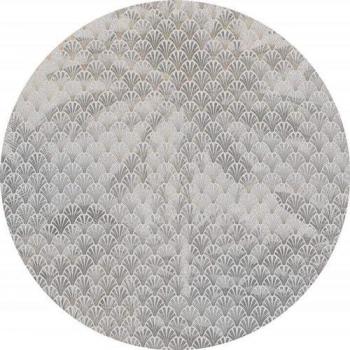 Komar: papier peint rond gris jungle