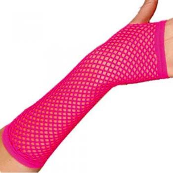 Guanto rosa fluo a rete
