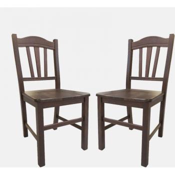Dmora 2er Set Holzstühle für Küche und Wohnzimmer