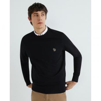 Paul Smith Black Sweatshirt with Embroidered Zebra