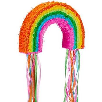 Entspannungsrevolution: 4‑teiliges Regenbogenset mit Pinata & Maske