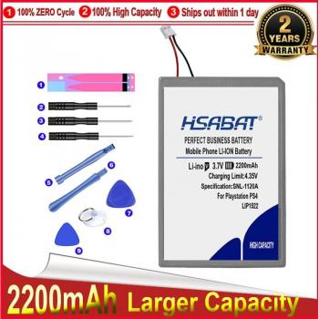 HSABAT 0 Cycle 2200 mAh – Batterie de remplacement pour PS4 Slim Pro, double contrôleur Bluetooth G2 (CUH‑ZCT2/CUH‑ZCT2U)