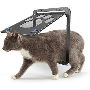 Pantalla de puerta y ventana para mascotas, estampado de huellas, 1 Uds