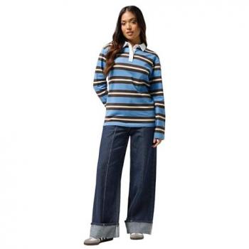 Blaues PixieGirl Petite Rugby-Hoodie Damen