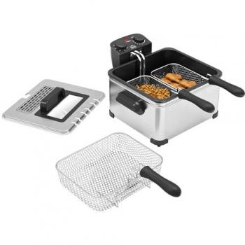 Friteuse HOMCOM 5 L – 2000W, Panier à Huile Amovible, Contrôle Température