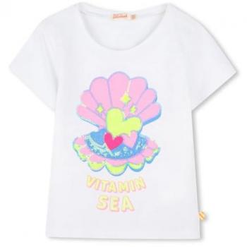 T-shirt Fille Billieblush 6 ans Couleur Blanche