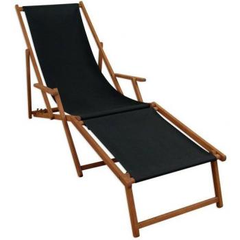 Chaise longue de jardin pliable avec repose-pieds