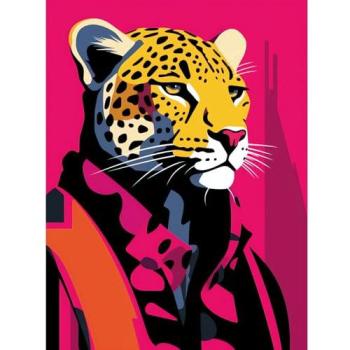 Hot Pink Panther in Suit Artwork