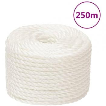 Corde d'amarrage blanche 16 mm 250 m en polypropylène