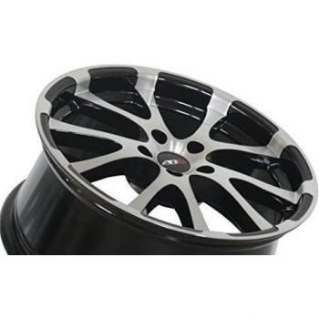 Llantas de aleación Abu ABU1 8 x 18 ET35 LK 5 x 112 Negro 18 pulgadas EM 2016 para Audi Seat Skoda VW