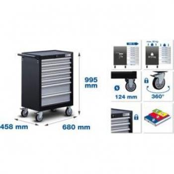 Servante de rangement BGS 7 tiroirs avec 129 outils