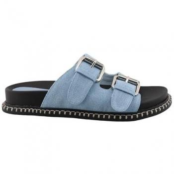 TOM TAILOR Flache Pantoletten, Jeans-Style, Größe 41