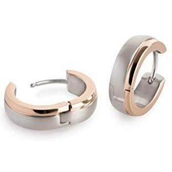 Boccia Roségold plattierte Creolen 0539-16