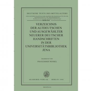 Verzeichnis Altdeutscher Handschriften by F. Pensel Paperback Book