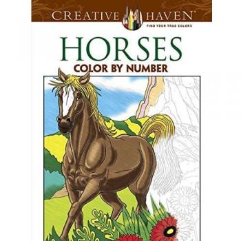 Creative Haven Horses Color By Number Coloring Book