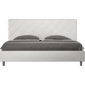 Letto Imbottito 180x200 Priyà in Similpelle Bianco