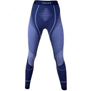 UYN Damen Laufstrumpfhose, Deep Blue/White/Light Blue, S/M