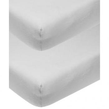 Lenzuola in jersey per lettino 2 pezzi 70 x 140 cm grigio chiaro
