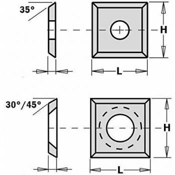 Cuchillas CMT 790.120.03 (10 Unidades, 12x12x1.5mm, 4 Cortes)