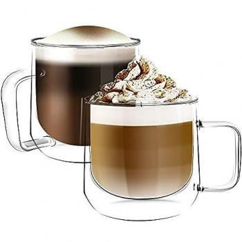 Design•Master Double‑Wall Latte & Cappuccino Mugs – 6 Pack, 250 ml