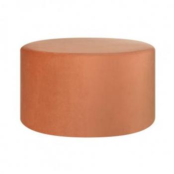 Pouf Moderne en Velours Orange